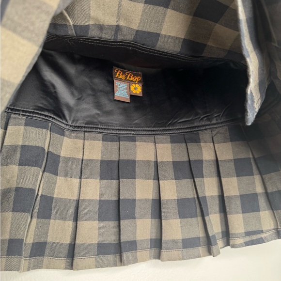Vintage BeBop plaid pleaded micro full wrap skirt y2k skater grunge fairy - Picture 2 of 5